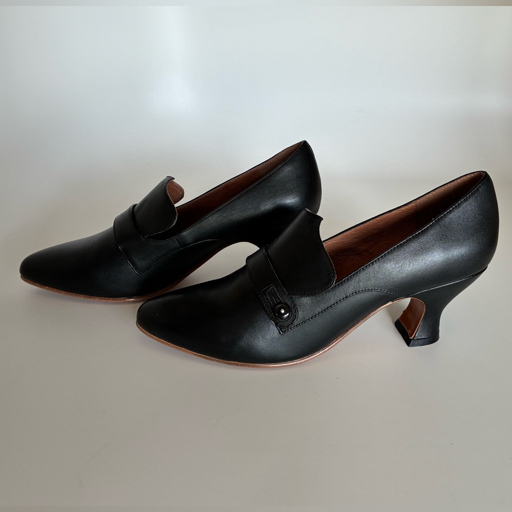 RARE, NEW American Duchess Moliere Edwardian Pumps, Black Leather, Women’s 9.5 - Picture 6 of 16